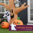 Halloween Felfújható Szellem Légfigura Világító Dekoráció 120/240 cm (Felfújható Kísértetfa)