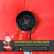 Mikulás karácsonyfadísz, 1,2 m, önfelfújó, LED-ekkel, fúvóval együtt, piros + fehér