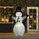  Schneemann Weihnachtsdekoration Weihnachtsdeko, inkl. Gebläse, bunte LED's, selbstaufblasend 1, m, Mehrfarbig