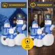 Hóember karácsonyfadísz, LED fényekkel, 1,8 m, fúvóval együtt, önfelfújó