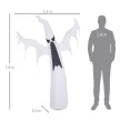 Felfújható Halloween szellem 1,8 m-es dekoráció LED-ekkel IP44 önfelfújó poliészter fehér 130 x 30 x 180 cm