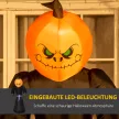 210 cm-es felfújható tök szellem, halloweeni horror dekoráció LED világítással, vízálló felfújható figura, poliészter, beltéri és kültéri használatra