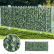 Mesterséges sövényvédő háló, UV-védelemmel ellátott háló, zöld erkélyvédő háló, kerítésvédő háló levelekkel, sövénykerítés, falra szerelhető mű 300 x 150 cm kerti esküvőre