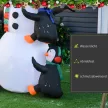  Schneemann Outdoor-Weihnachtsdekoration, inkl. Gebläse, bunte LED's, selbstaufblasend 1,4 m, Mehrfarbig