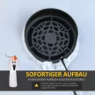 Felfújható Halloween szellem dekoráció 1,8 m LED-ekkel, fehér + narancssárga poliészter 80 x 40 x 180 cm