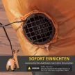 Felfújható rénszarvas, 1,8 m, LED lámpák, kiegészítők, automatikus felfújás, sárga