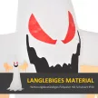 Felfújható Halloween szellem 2,4 m-es dekoráció LED-ekkel IP44 önfelfújó poliészter fehér + piros 150 x 80 x 240 cm