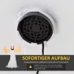 Felfújható Halloween szellem 2,4 m-es dekoráció LED-ekkel IP44 önfelfújó poliészter fehér + piros 150 x 80 x 240 cm