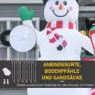 Karácsonyi dekoráció, felfújható hóember, 2,4 m, LED világítás, fúvó, fehér
