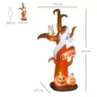Önfelfújó halloweeni dekoráció LED-es fényekkel, fúvóval és rögzítőelemekkel együtt, 156cm x 107cm x 274cm