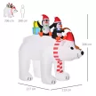Felfújható karácsonyi díszek, felfújható karácsonyi figurák. Önfelfújó, fúvóval együtt, 2 m, többszínű.