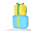 Felfújható karácsonyi díszek, felfújható karácsonyi figurák. Önfelfújó, fúvóval együtt, 2 m, többszínű.