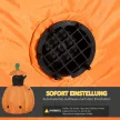 Önfelfújó halloweeni dekoráció, halloweeni tök, LED-ekkel, kültéri, időjárásálló, 76 x 64 x 115 cm, narancssárga