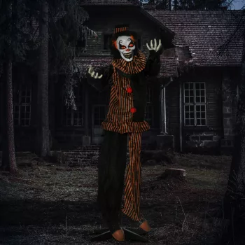   Halloween dekorációs horror bohóc speciális effektekkel és hangfunkcióval 100 cm x 18 cm x 153 cm