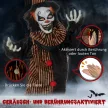 Halloween dekorációs horror bohóc speciális effektekkel és hangfunkcióval 100 cm x 18 cm x 153 cm