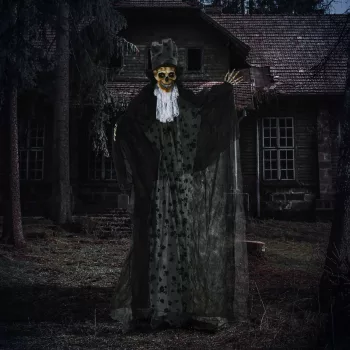   Halloween dekoráció, szellem vőlegény, speciális effektekkel és hangfunkcióval, 115 cm x 65 cm x 189 cm