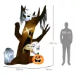 Halloween dekoráció, 2,40 m magas szellemfa, önfelfújó, LED világítás, kültéri használatra