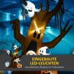 Halloween dekoráció, 2,40 m magas szellemfa, önfelfújó, LED világítás, kültéri használatra