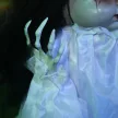 Halloween dekorációs horror baba, LED szemek, üvöltés, felugrás, hang- és mozgásérzékelő, 60 cm
