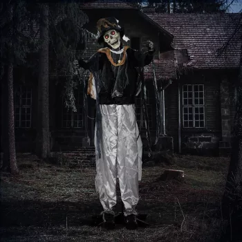   Halloween szellem, Halloween dekoráció, hangfunkcióval, mozgásérzékelővel és LED fényekkel, 101 cm x 64 cm x 178 cm