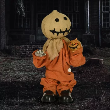   Madárijesztő halloweeni dekoráció, mozgatható, hangokat ad ki, elemes