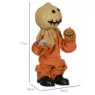 Madárijesztő halloweeni dekoráció, mozgatható, hangokat ad ki, elemes