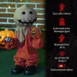 Madárijesztő halloweeni dekoráció, mozgatható, hangokat ad ki, elemes