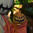 Madárijesztő halloweeni dekoráció, mozgatható, hangokat ad ki, elemes