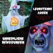 Halloween szellem, Halloween dekoráció, hangfunkcióval, mozgásérzékelővel és LED fényekkel, 60 cm x 18 cm x 183 cm