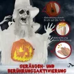 Halloween szellem, Halloween dekoráció, hangfunkcióval, mozgásérzékelővel és LED fényekkel, 60 cm x 18 cm x 183 cm