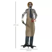 Halloween dekoráció, láncfűrészes gyilkos, mozgatható, láncfűrész hangja, automatikus váltás, 1,70 m