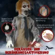 Halloween dekoráció, láncfűrészes gyilkos, mozgatható, láncfűrész hangja, automatikus váltás, 1,70 m