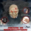 Halloween dekorációs zombi, LED szemek, üvöltés és mászás, hang- és mozgásérzékelő, elemes, 159 cm