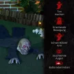 Halloween dekorációs zombi, LED szemek, üvöltés és mászás, hang- és mozgásérzékelő, elemes, 159 cm