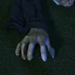 Halloween dekorációs zombi, LED szemek, üvöltés és mászás, hang- és mozgásérzékelő, elemes, 159 cm