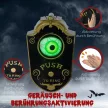 Halloween dekoráció, horror szemmel ellátott csengő, hang- és érintésérzékelővel, mozgatható, zöld fény