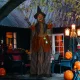 Boszorkány varázsitallal, halloweeni dekoráció, hátborzongató hangok, vörös szemek, mozgatható, 183 cm