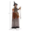 Boszorkány varázsitallal, halloweeni dekoráció, hátborzongató hangok, vörös szemek, mozgatható, 183 cm