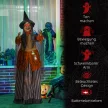 Boszorkány varázsitallal, halloweeni dekoráció, hátborzongató hangok, vörös szemek, mozgatható, 183 cm