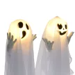 Halloween dekoráció, 3 világító szellem, mozgásérzékelő, 54 x 10 x 60 cm, fehér