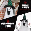 Szellemdekoráció Halloweenre, hátborzongató üvöltés és mozgás, elemes