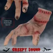 Horror kéz, Halloween dekoráció, hanggal/érintéssel aktiválható, mozgatható, hang