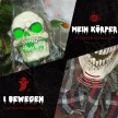 Halloween dekoráció: Groundbreaker csontváz, hajlítható karok, világító szemek, hátborzongató üvöltés