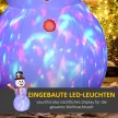 Nagy hóember, 2,40 m, karácsonyi dekoráció, LED-ekkel, önfelfújó, poliészter