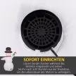 1,80 m-es hóember cukorpálcával és ajándékkal, önfelfújó, LED-es, időjárásálló
