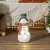 Weihnachtsdeko, Schneemann mit Vogel, 4 warmweiße LEDs, batteriebetrieben, 25 x 15,5 x 38 cm