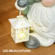  Weihnachtszwerg mit Laterne, LED, batteriebetrieben, wetterfest, 28x21x42 cm
