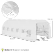 Csere fólia 6x3x2 m-es üvegházhoz, robusztus, szakadásálló, 12 ablak, ajtó, csak fólia, zöld
