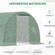 Bejárható fóliasáteres üvegház, 4,5 x 3 m, 6 ablakkal, fagyvédelemmel, acélcső, sötétzöld