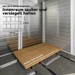 Fém kerti fészer, időjárásálló és rozsdamentes, zárható, 2,40 x 2,06 x 1,98 m, sötétszürke